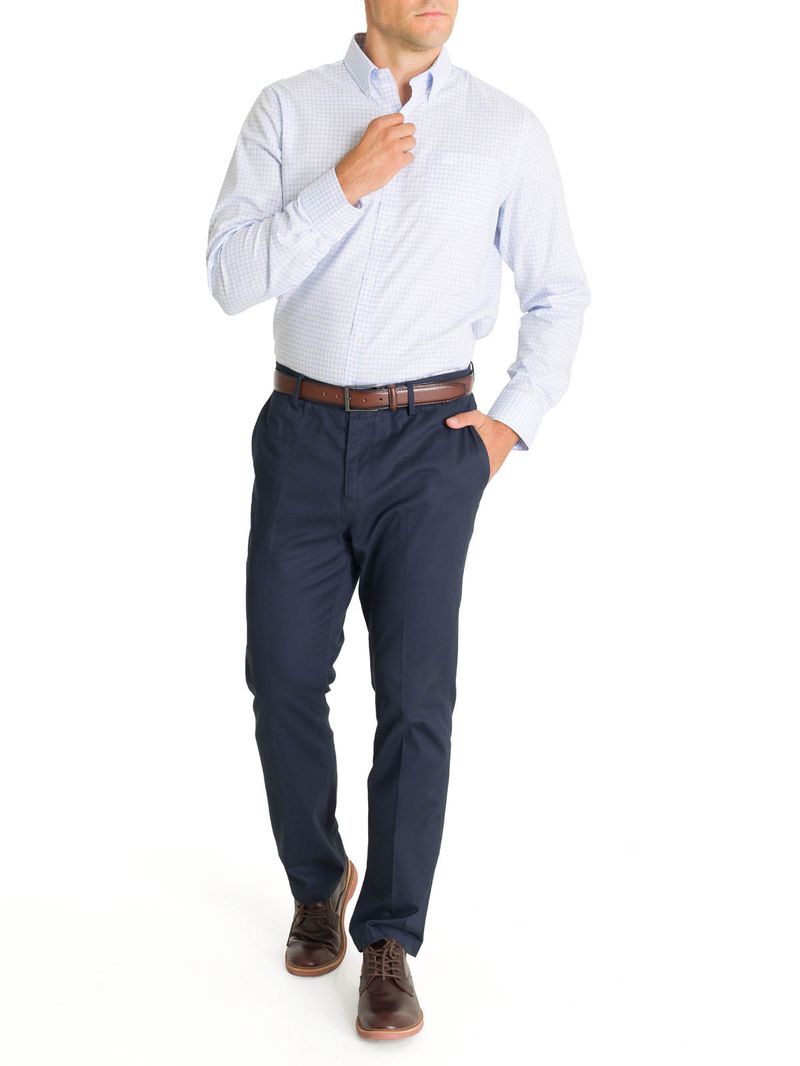 Camisa-Cuello-Button-Down-Hombre-Easyiron-Azul-Rockford