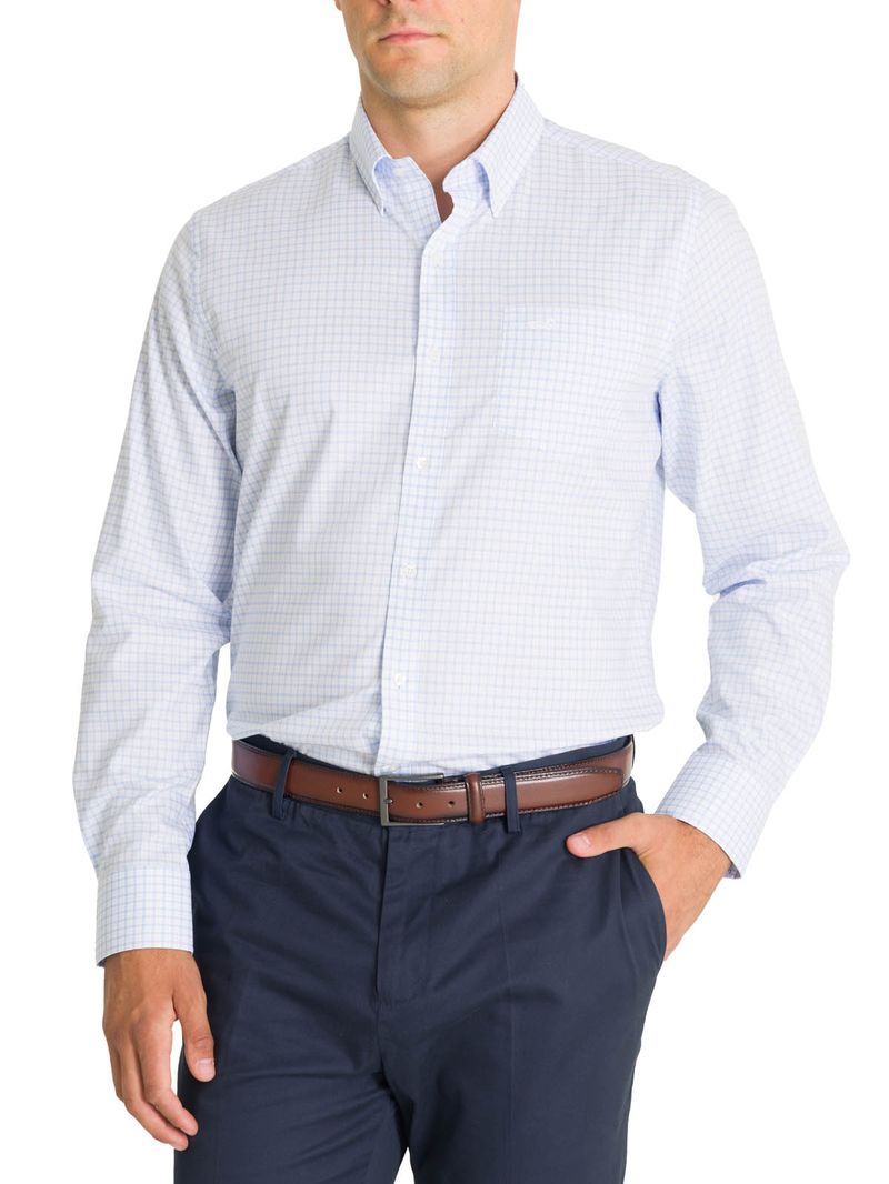 Camisa-Cuello-Button-Down-Hombre-Easyiron-Azul-Rockford