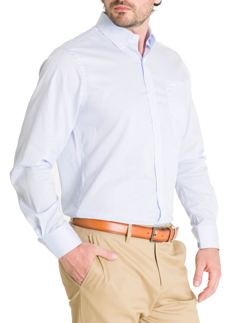 Camisa Cuello Button-Down Hombre Easyiron Celeste Rockford