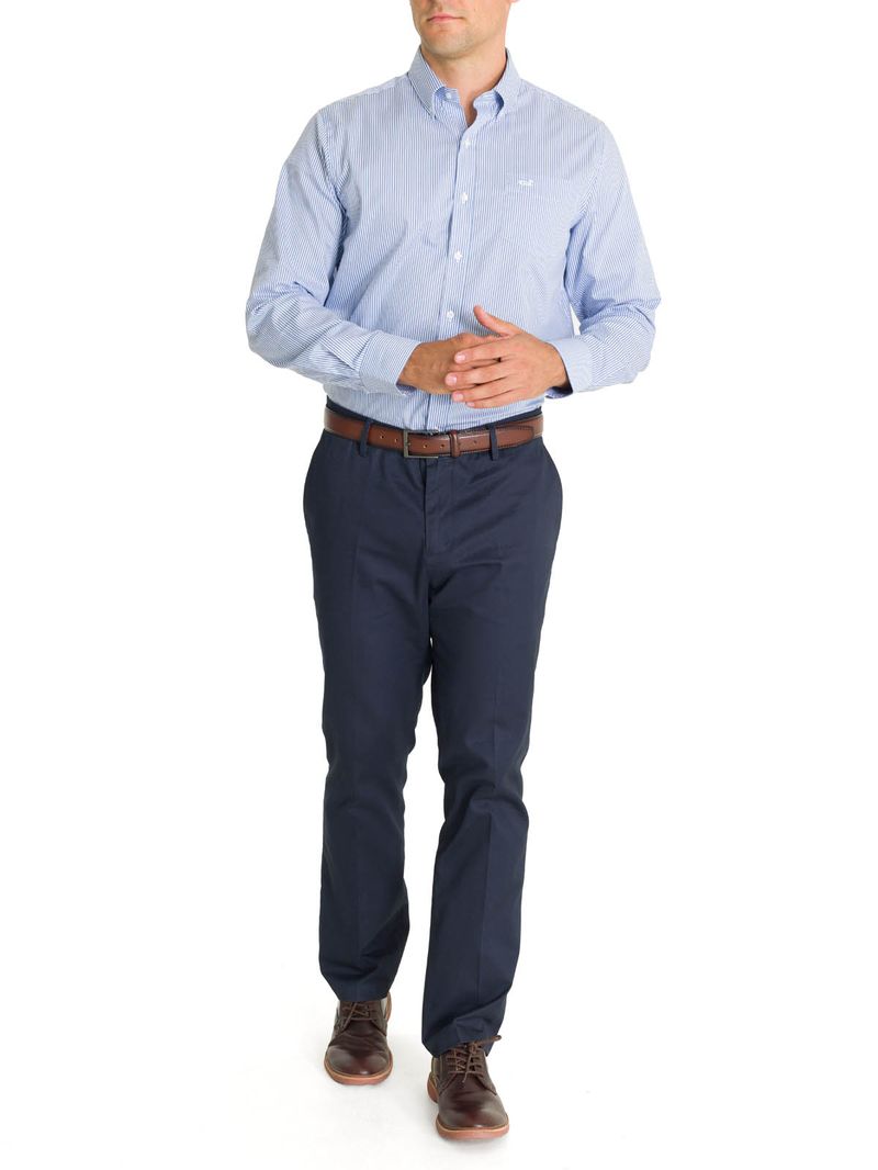 Camisa Cuello Button-Down Hombre Easyiron Blanco Rockford