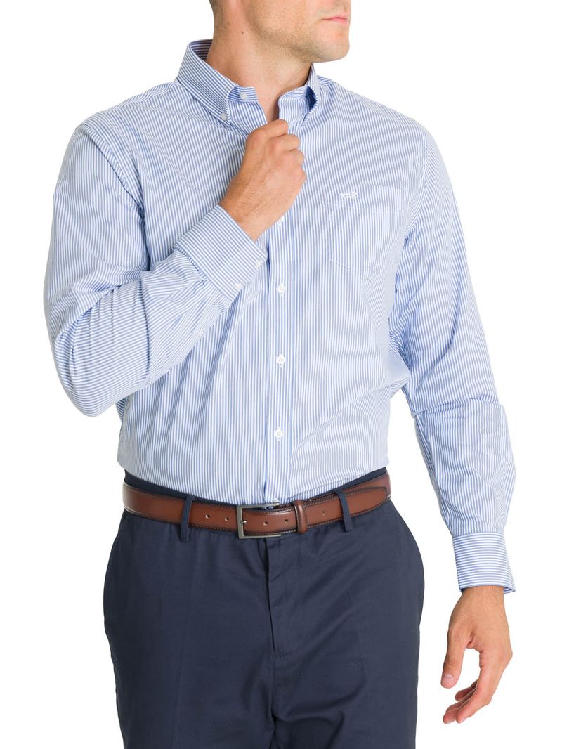 Camisa Cuello Button-Down Hombre Easyiron Blanco Rockford
