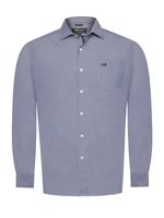 Camisa Algodón Hombre Woolsolid Azul Rockford