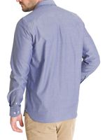 Camisa Algodón Hombre Woolsolid Azul Rockford