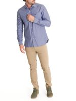 Camisa Algodón Hombre Woolsolid Azul Rockford