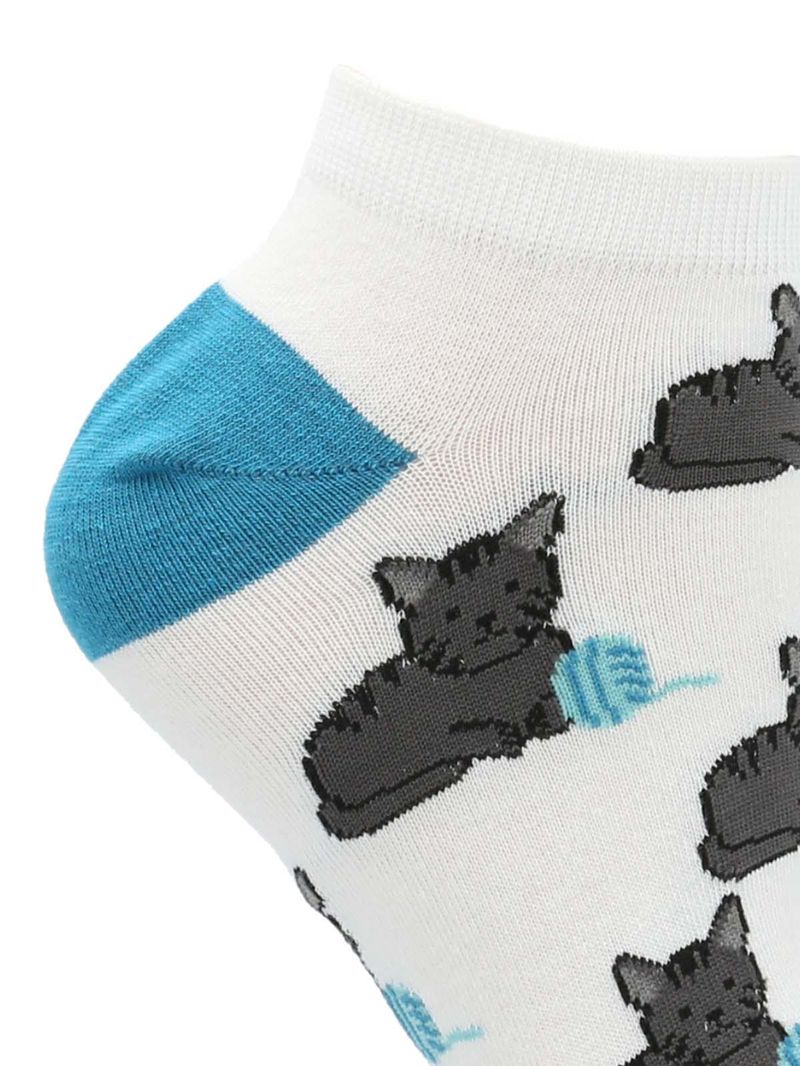 Calcetin-Mujer--Ped-Cats-Beige-Azaleia