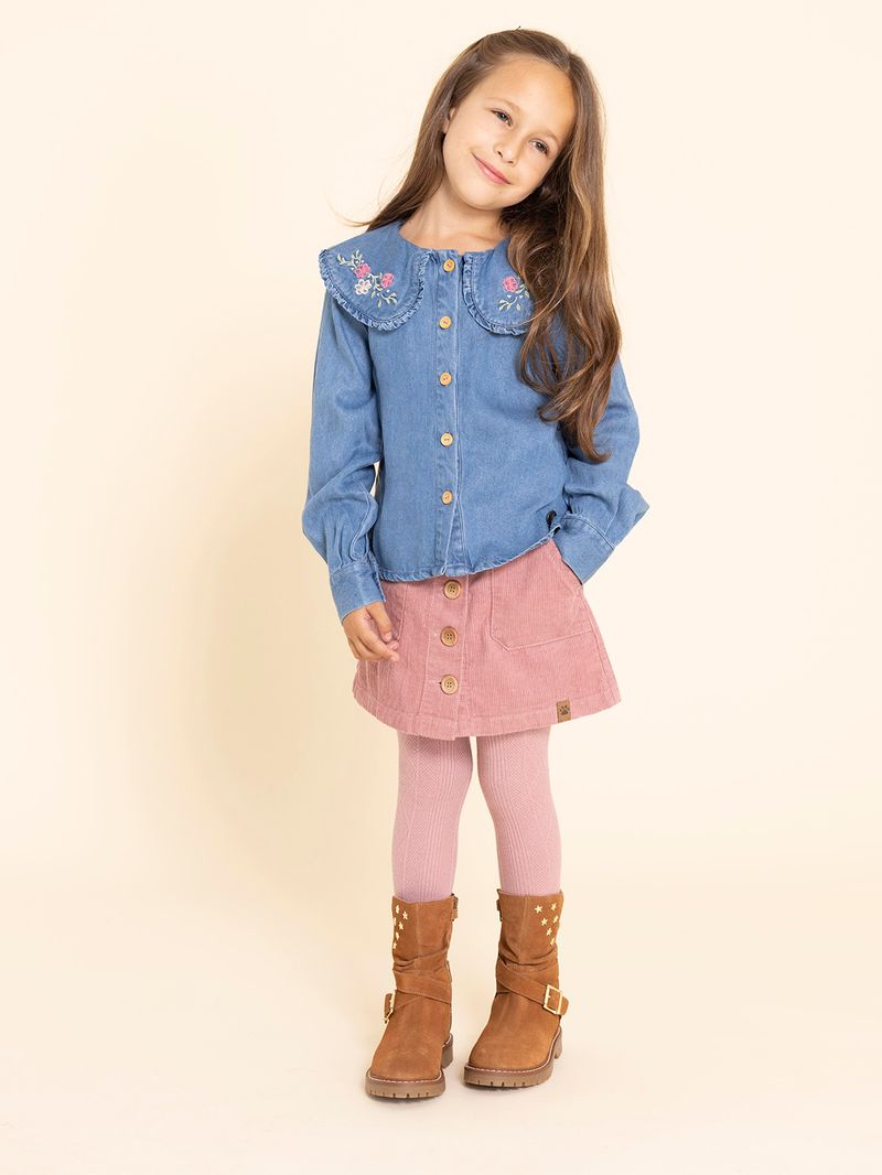 Blusa Manga Larga Niña Matilda Azul