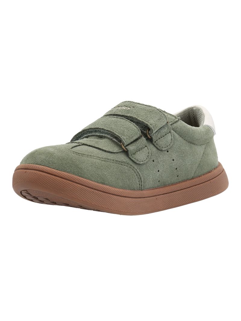 Zapatilla-Cuero-Niño-Clara-K-Verde
