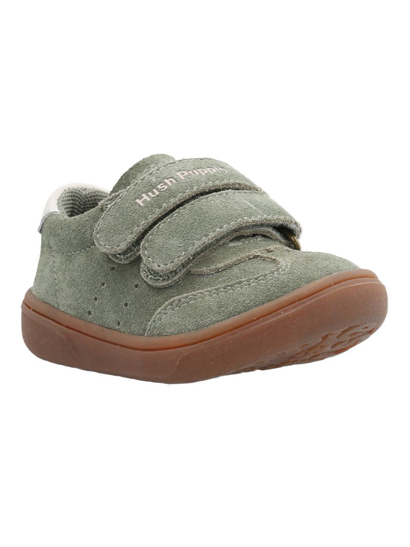 Zapatilla-Cuero-Niño-Clara-K-Verde