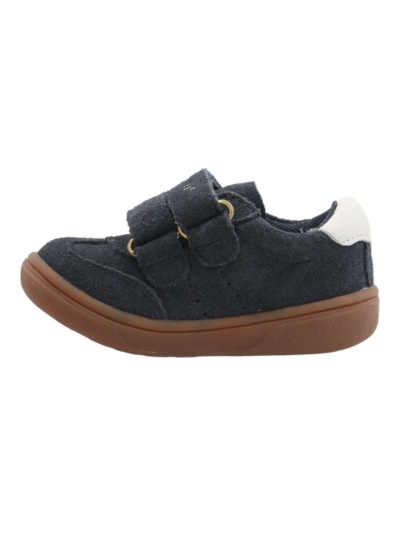 Zapatilla-Cuero-Niña-Clara-K-Azul