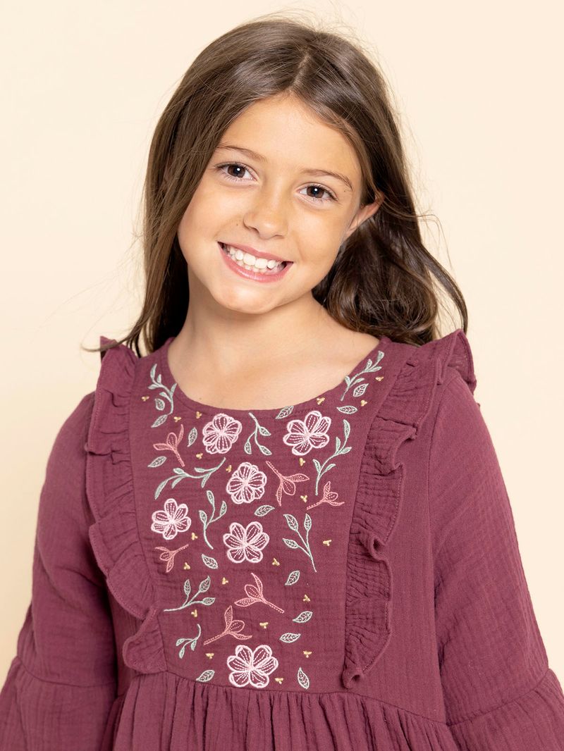Vestido-Niña-Petunia-Burdeo