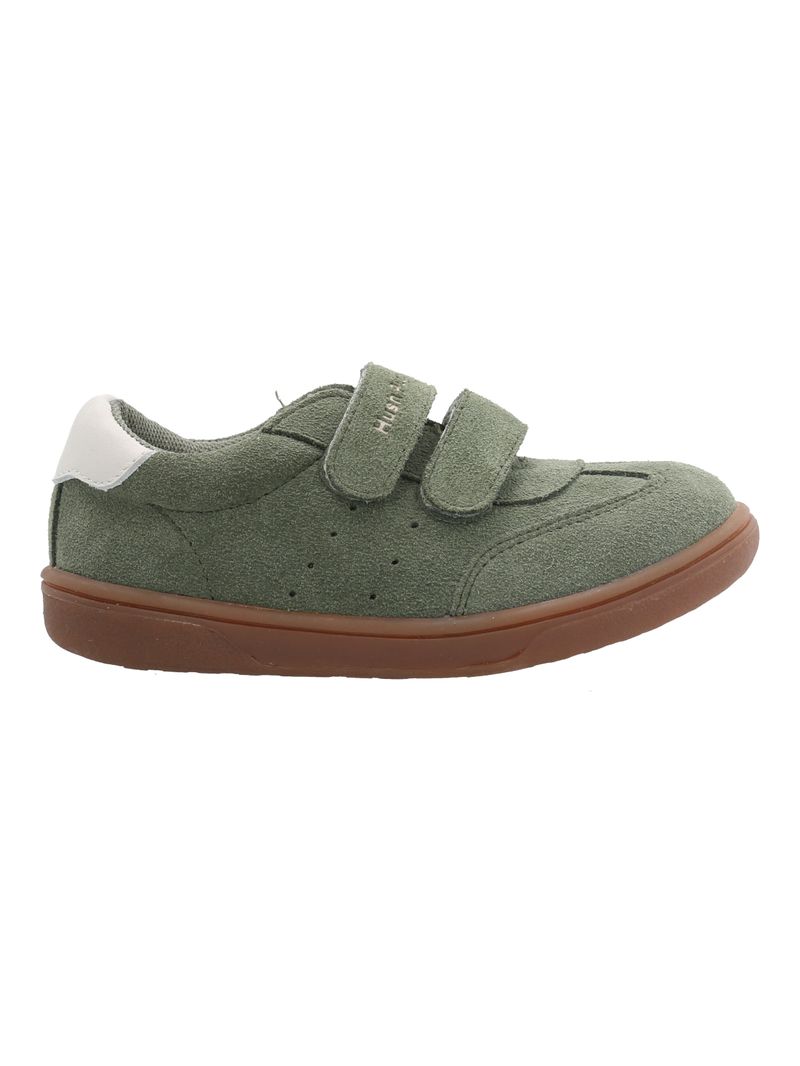 Zapatilla-Cuero-Niño-Clara-K-Verde