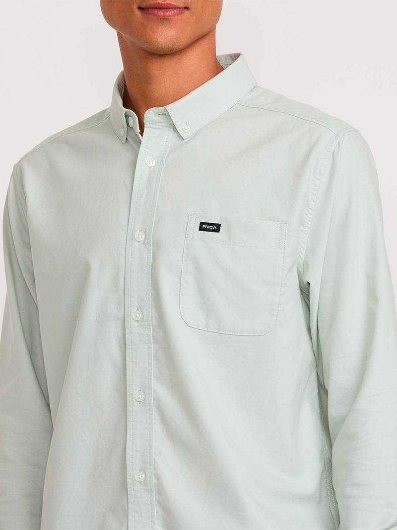 Camisa m/l Hombre Strech Azul RVCA