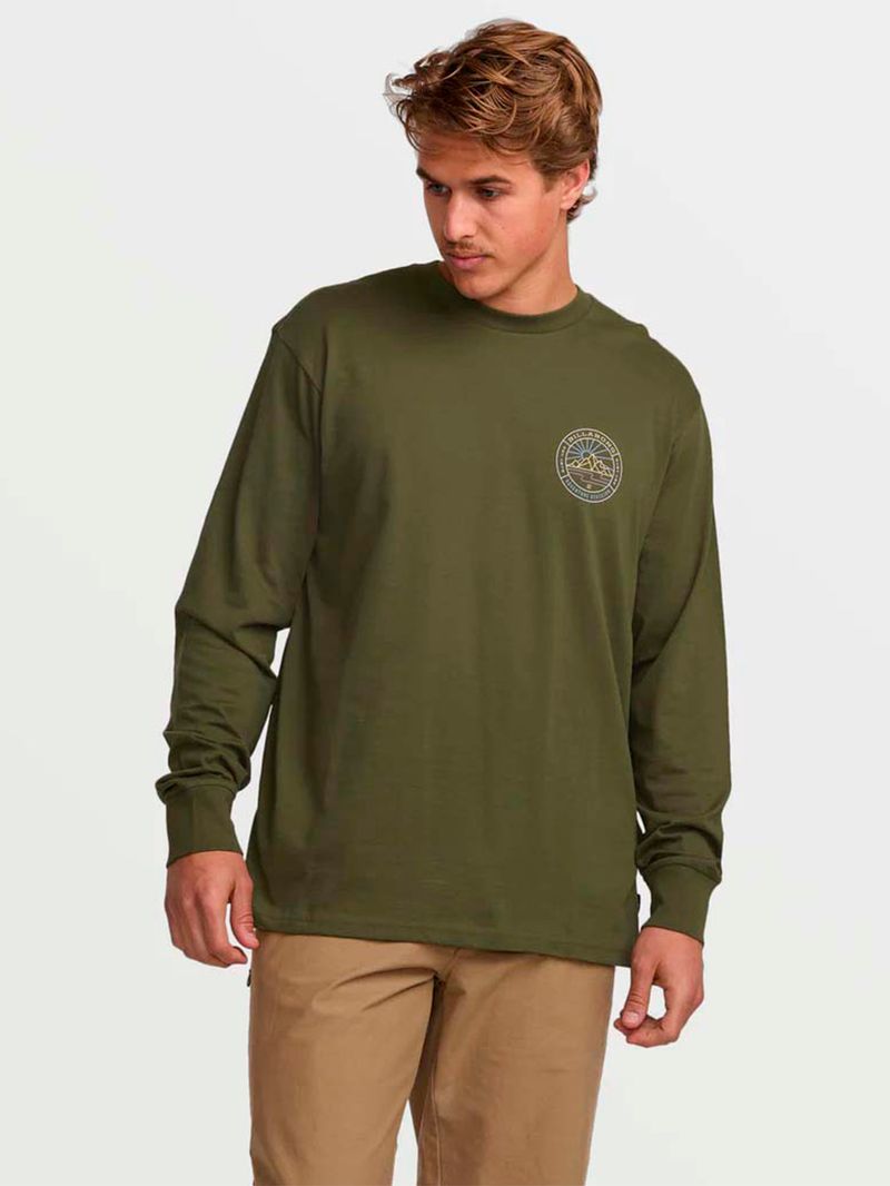Polera M/L Hombre A/Div Verde Billabong