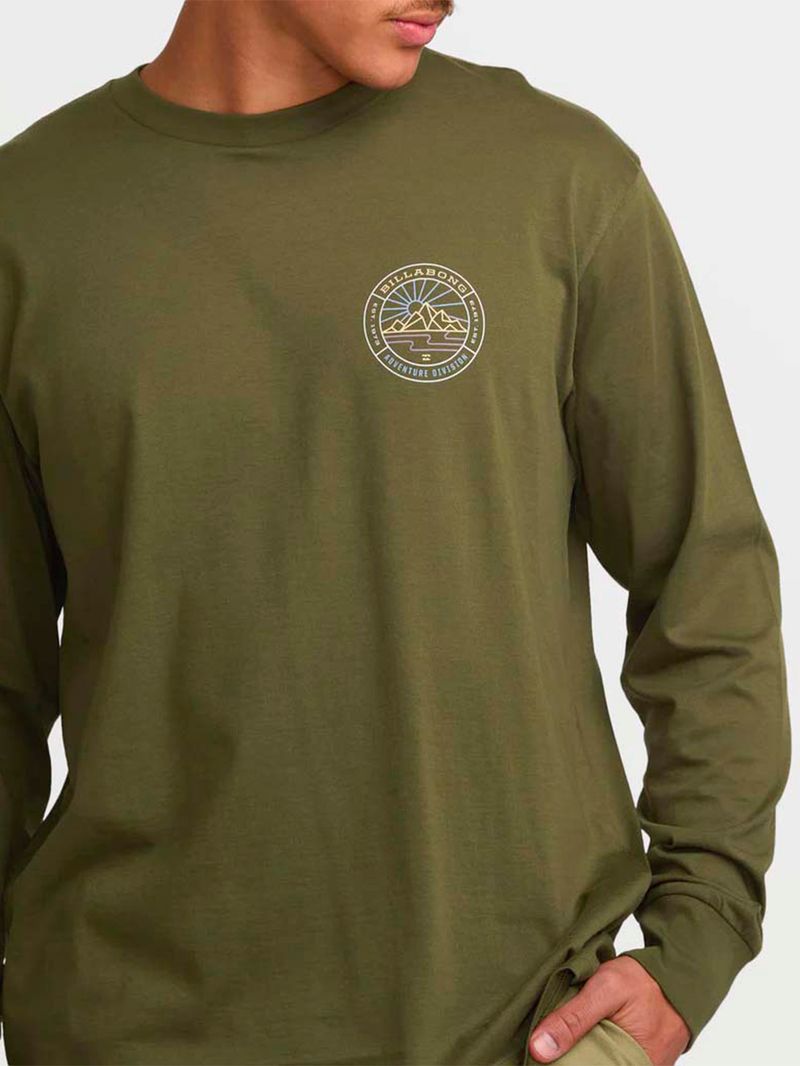 Polera M/L Hombre A/Div Verde Billabong