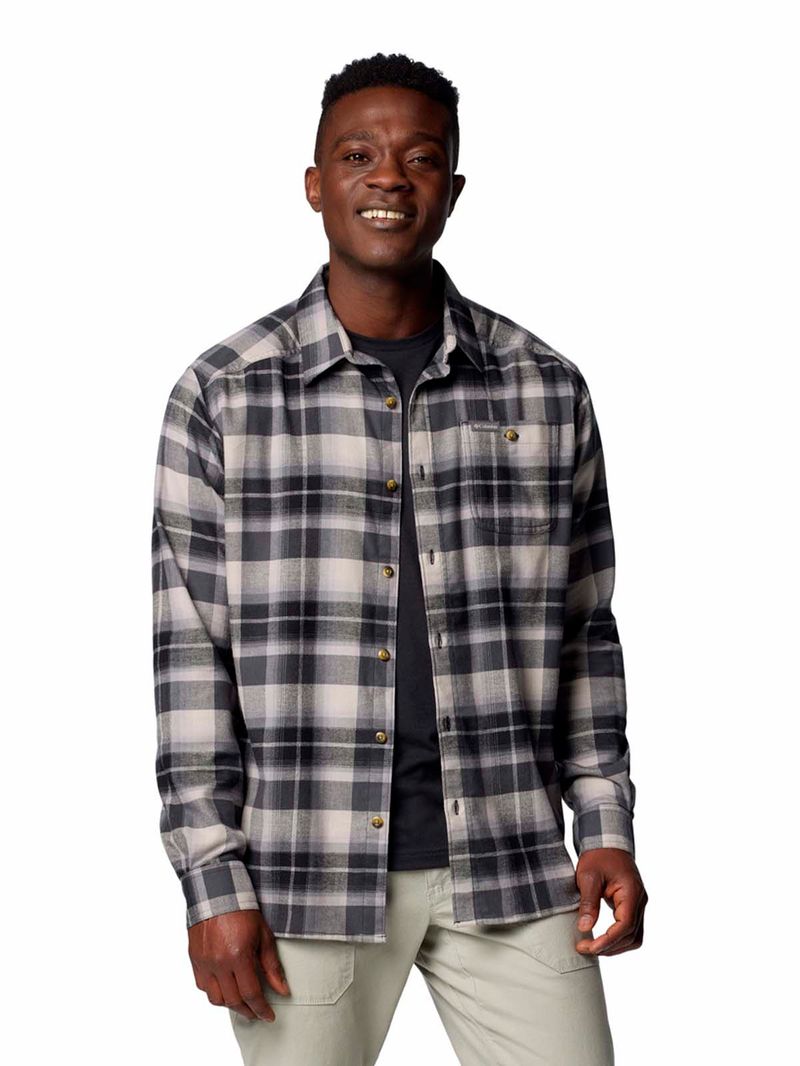 Camisa-Manga-Larga-Hombre-Cornell-Woods-Negro-Columbia