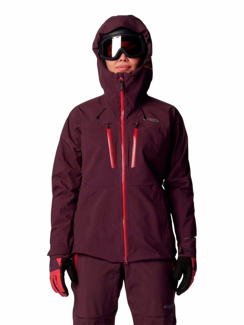 Cortaviento-Mujer-Platinum-Peak-II-3L-Ski-Morado-Columbia