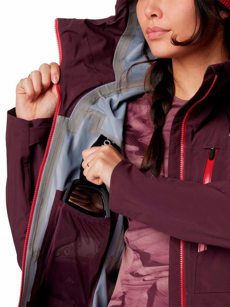 Cortaviento-Mujer-Platinum-Peak-II-3L-Ski-Morado-Columbia