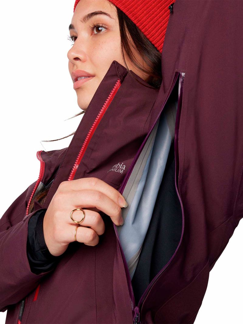 Cortaviento-Mujer-Platinum-Peak-II-3L-Ski-Morado-Columbia