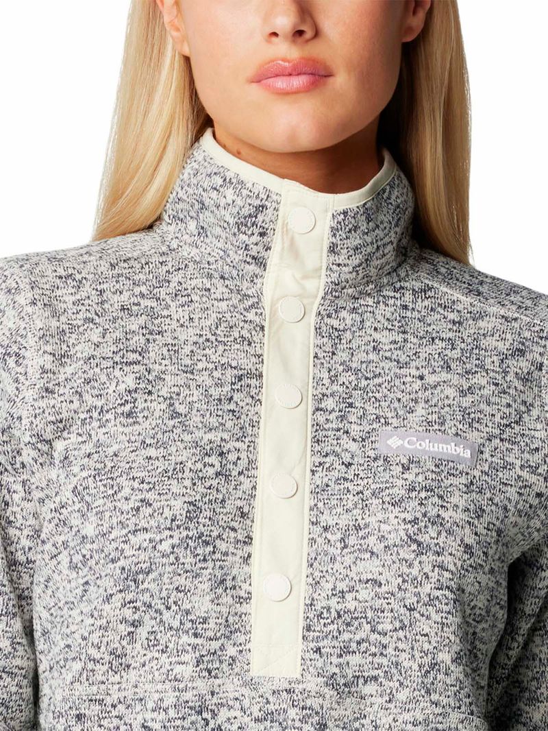 Polar Mujer Sweater Weather Half Snap Blanco Columbia