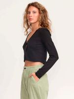 Sweater Mujer School Dance Cardig Negro RVCA