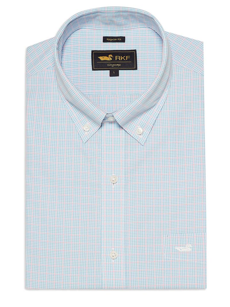 Camisa Cuello Button-Down Hombre WF Celeste Rockford