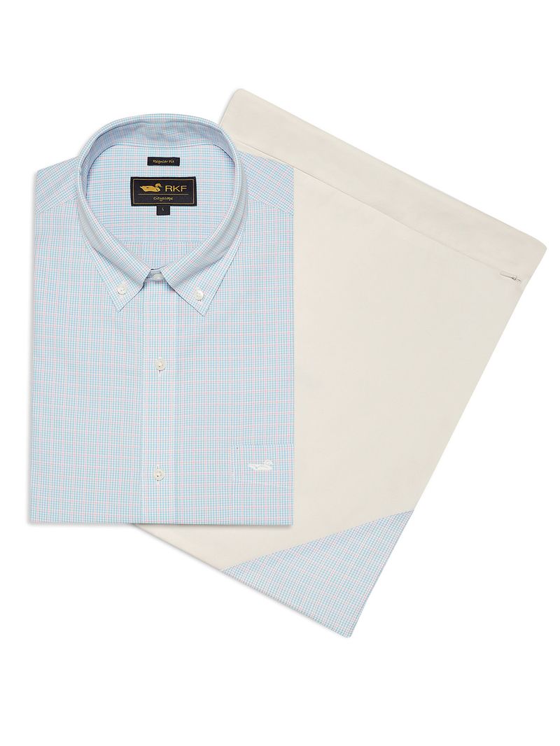 Camisa Cuello Button-Down Hombre WF Celeste Rockford