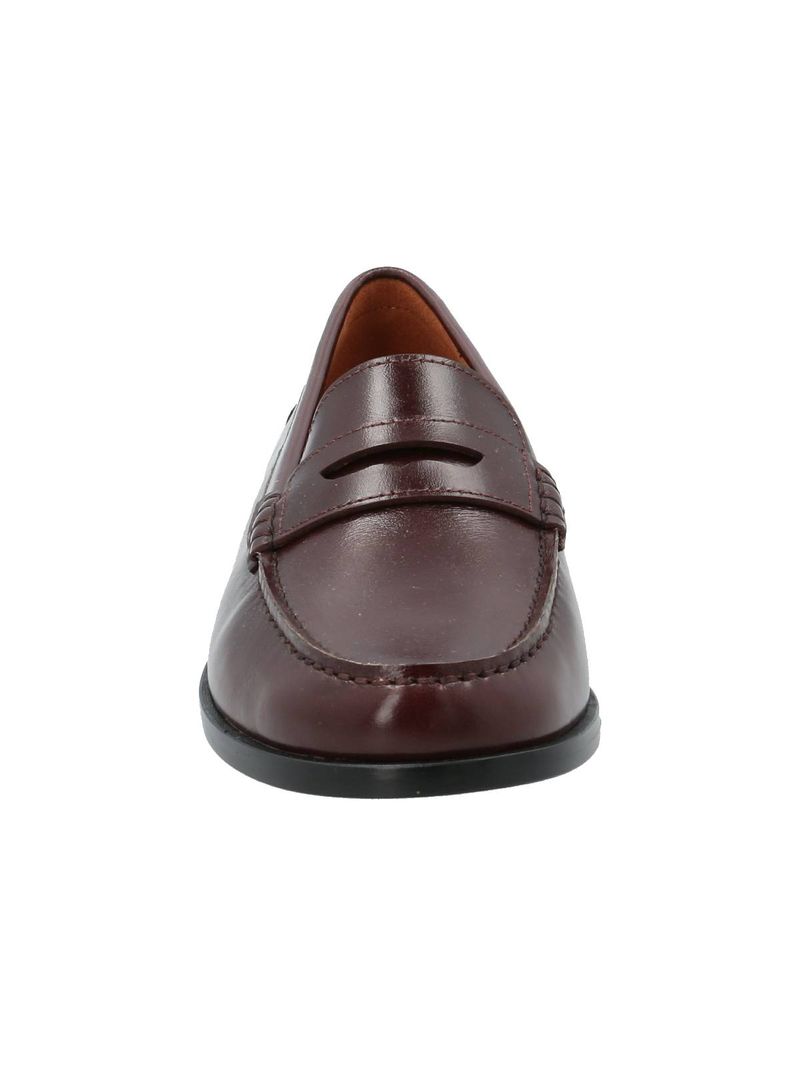 Mocasín Cuero Mujer Ramiz Burdeo Rockford