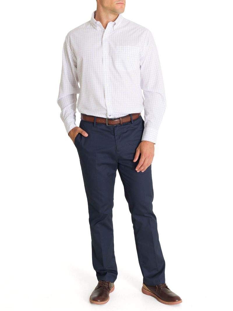 Camisa Cuello Button-Down Hombre WF Blanco a Cuadros Rockford