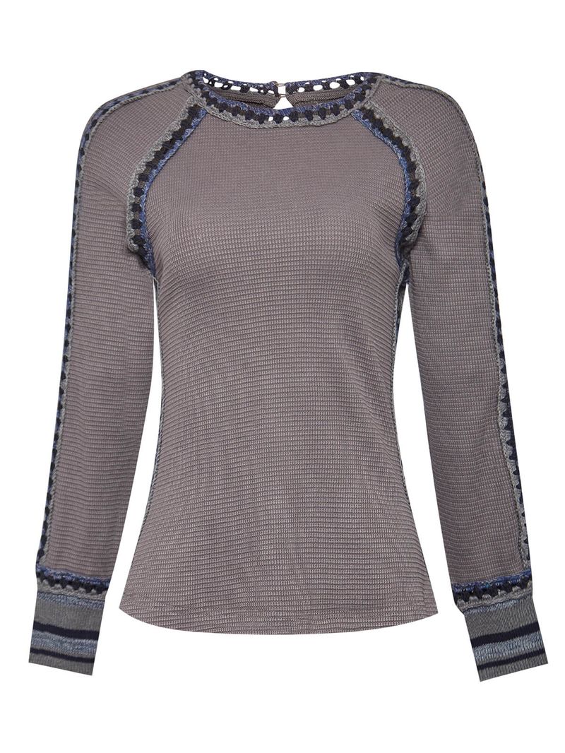 Polera Algodón Orgánico Mujer Maroma Azul Rockford