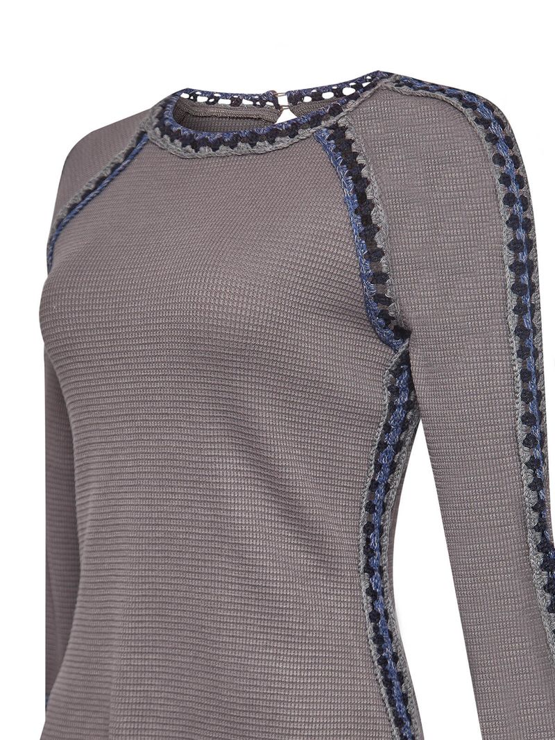 Polera Algodón Orgánico Mujer Maroma Azul Rockford