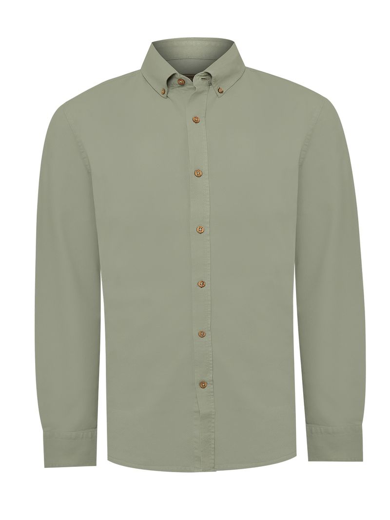 Camisa-Algodon-Organico-Hombre-Hunter-Verde-Rockford