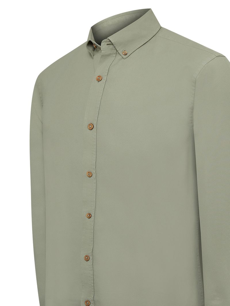 Camisa-Algodon-Organico-Hombre-Hunter-Verde-Rockford