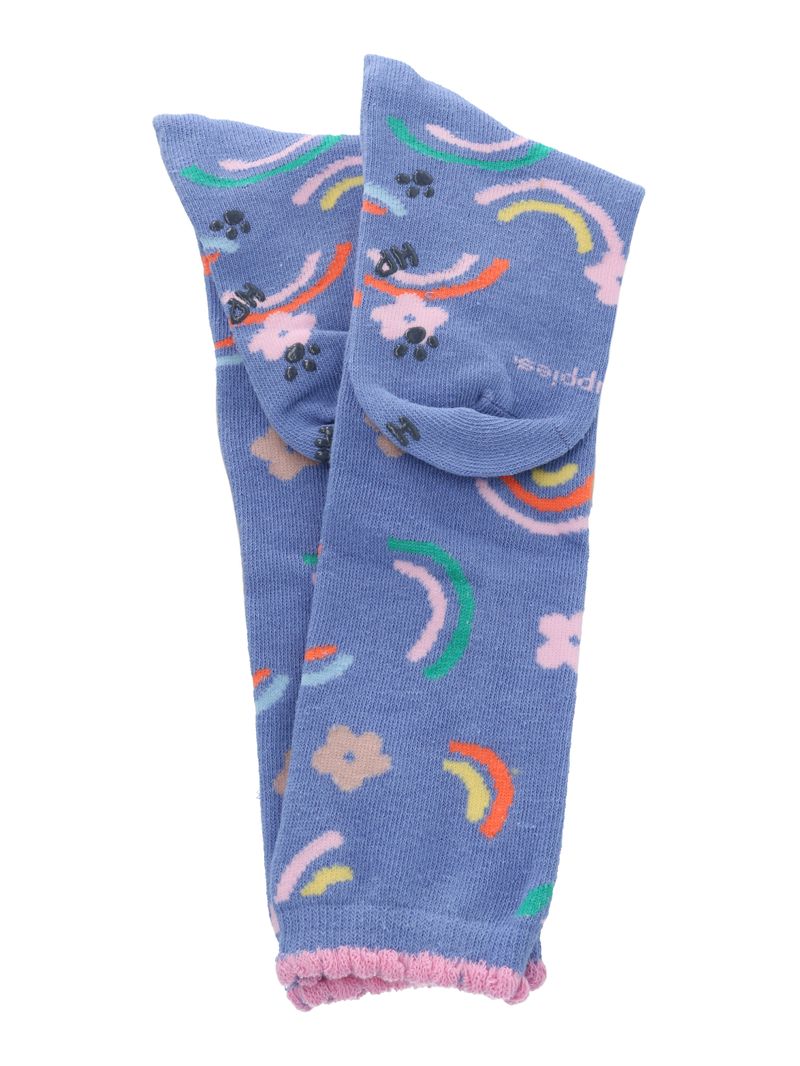 Calcetin Algodón Niña Kh St Rainbow Azul Hush Puppies