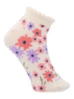 Calcetin Algodón Niña Ped St Flowers Rosado Hush Puppies