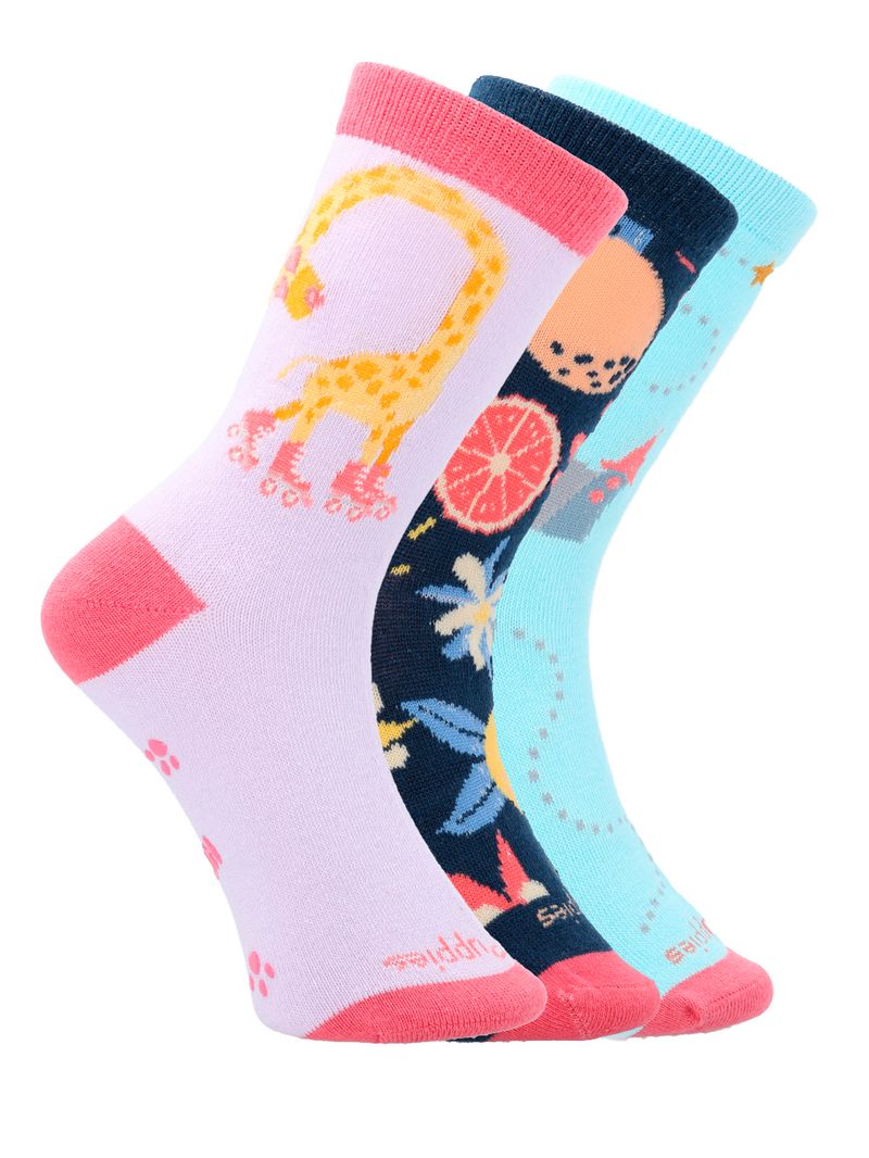 Calcetin-Algodon-Niña-Pack-Gift-Adven-Multicolor-Hush-Puppies