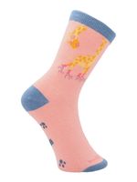 Calcetin Algodón Niña C Fun Giraffe Rosado Hush Puppies