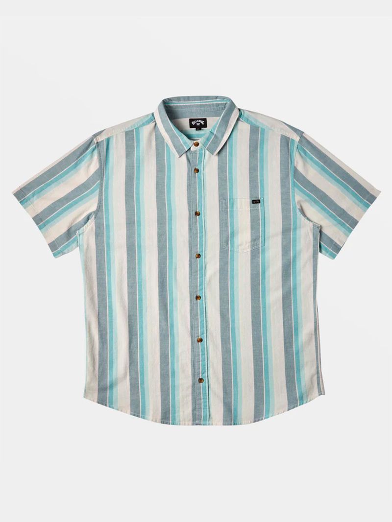 Camisa Manga Corta Hombre All Day Stripe Azul Billabong