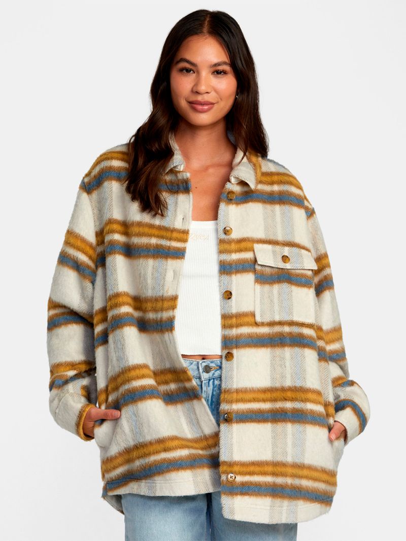 Blusa Mujer Birdie Wool Blend Café RVCA