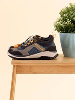 Zapatilla Cuero Niño Fastland Azul