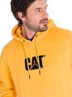 Poleron-Casual-Unisex-FLEECE-CAT-LOGO-PULLOVER-HOODIE-AMARILLO-CAT