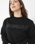Poleron Casual Unisex CATERPILLAR LOGO CREWNECK SWEATSHIRT NEGRO CAT