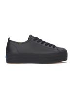 Zapatilla triple up Cuero Negra