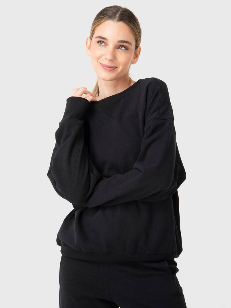 Polerón Mujer Gloria Negro Bsoul