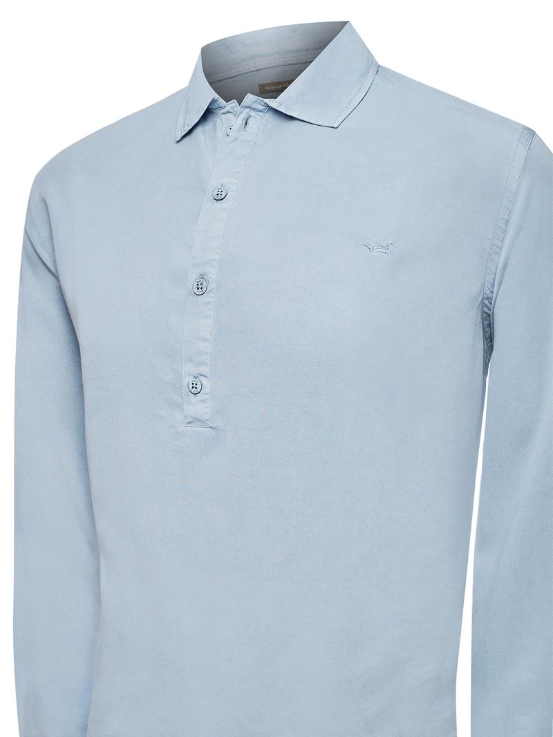 Camisa-Tencel-Hombre-Tencelhalf-Azul-Rockford