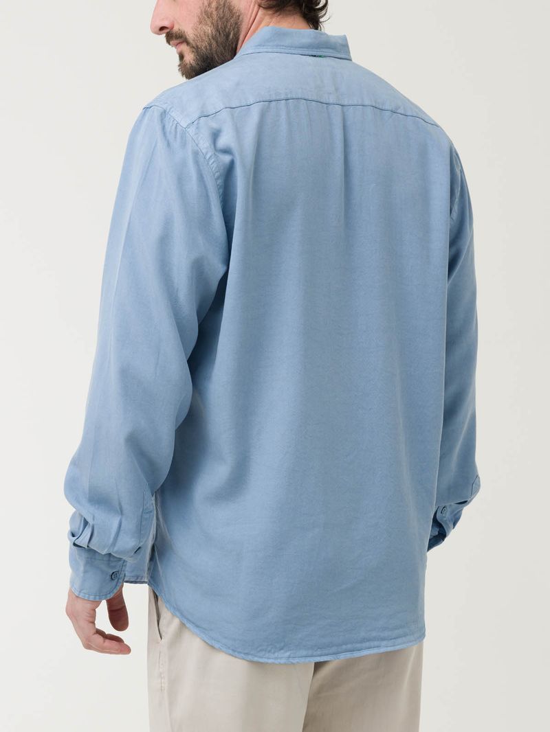 Camisa-Tencel-Hombre-Tencelhalf-Azul-Rockford