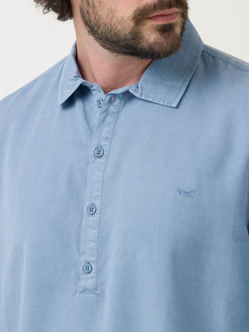 Camisa-Tencel-Hombre-Tencelhalf-Azul-Rockford