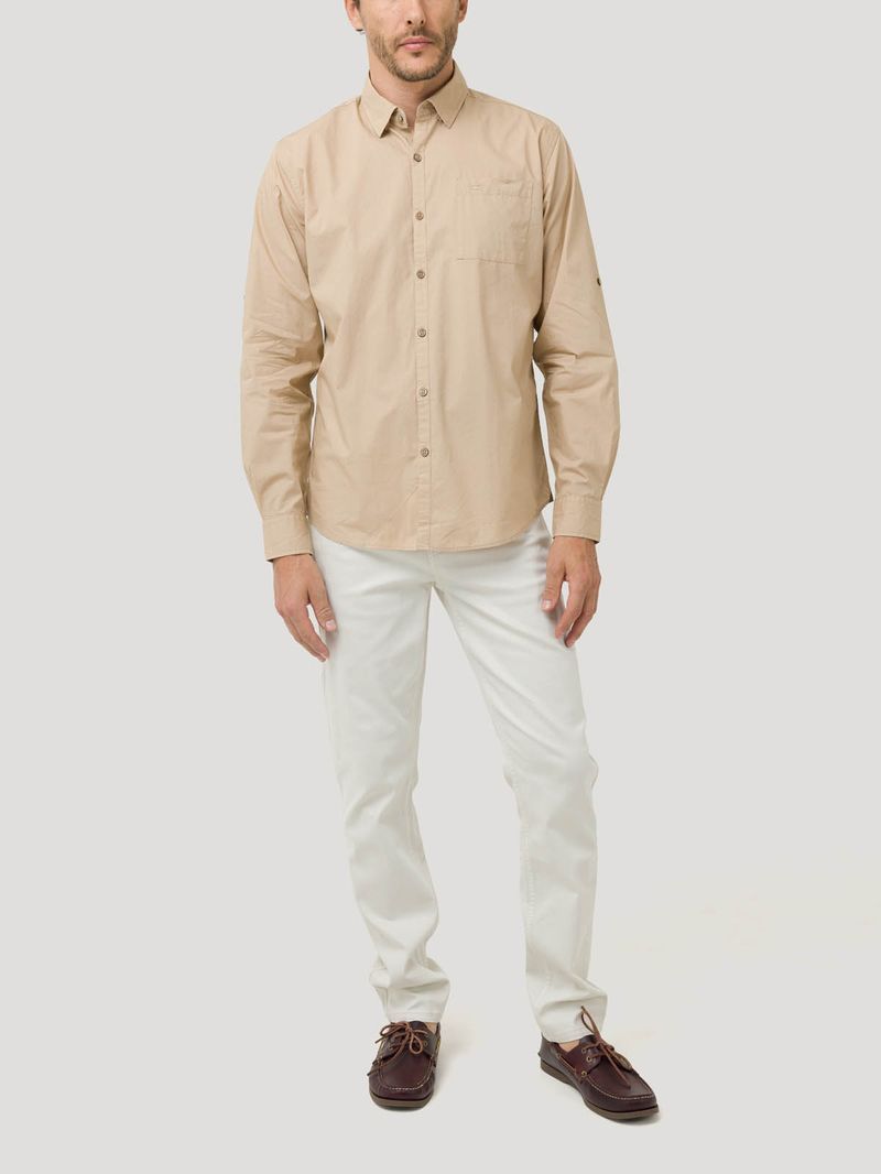 Camisa-Algodon-Organico-Hombre-Galiton-Cafe-Rockford