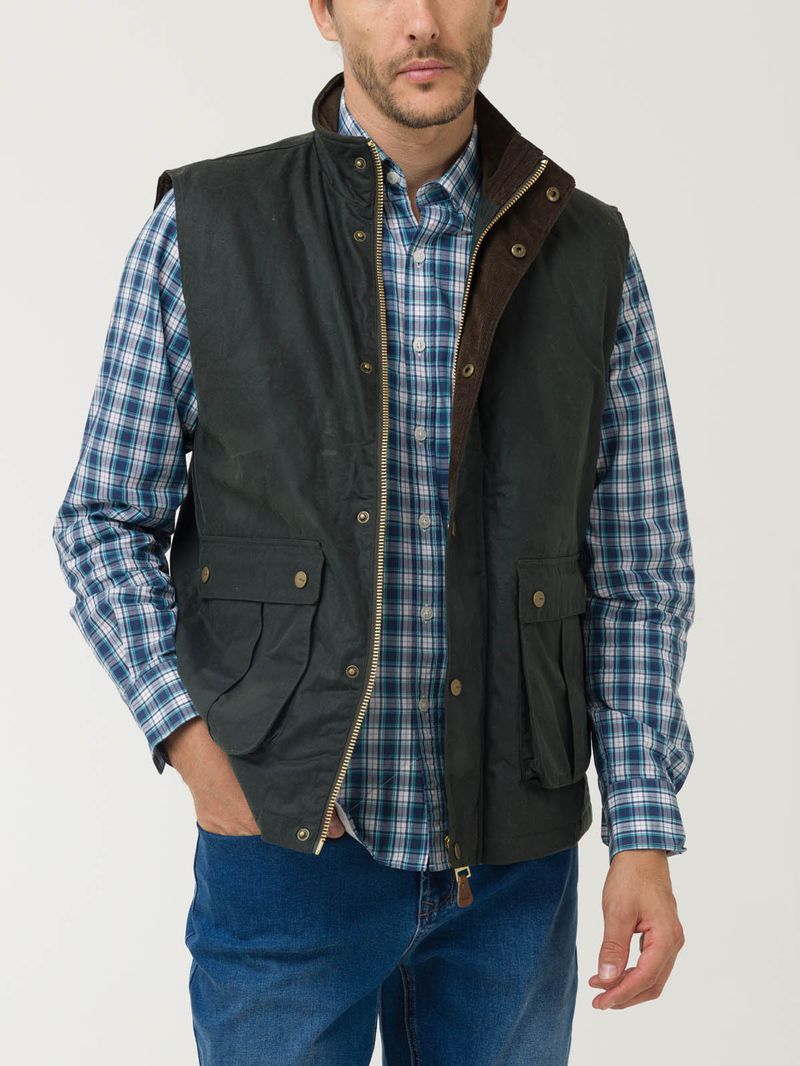 Chaqueta-Algodon-Encerado-Hombre-WAX-Verde-Rockford