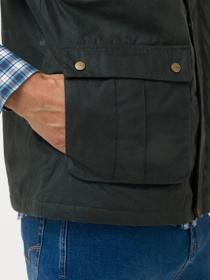 Chaqueta-Algodon-Encerado-Hombre-WAX-Verde-Rockford