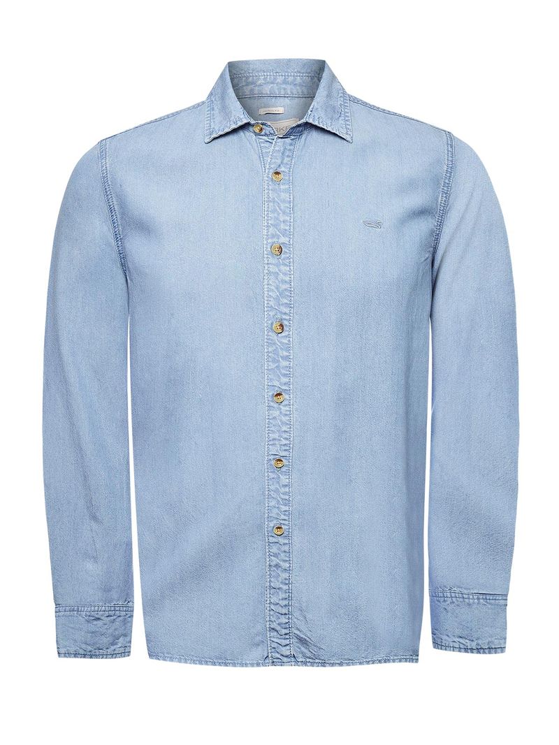 Camisa-Tencel-Hombre-Azul-Rockford